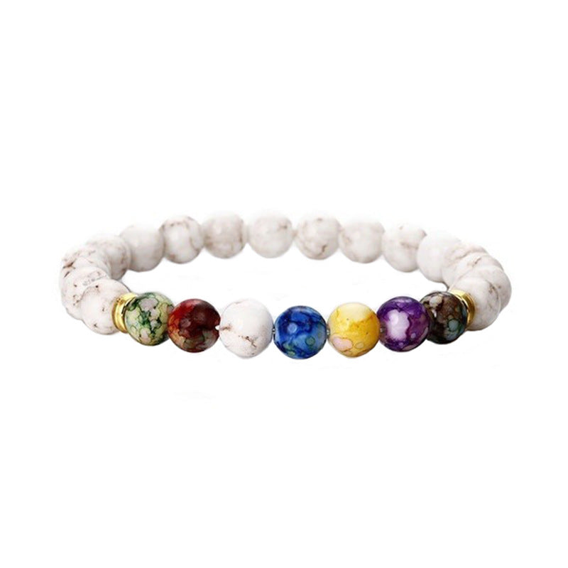Wholesale Natural Volcanic Stone Colorful Bracelet